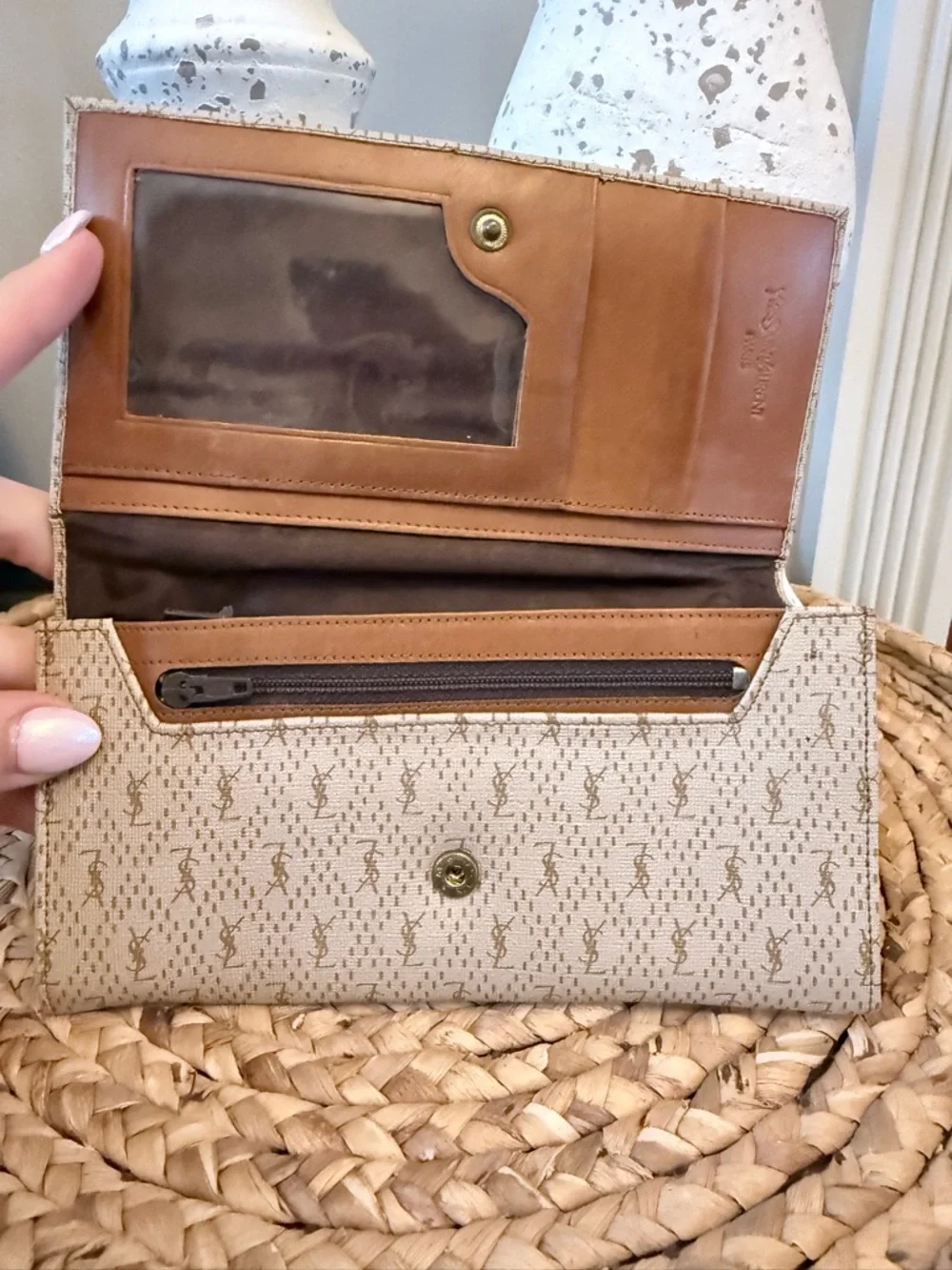 Vintage Yves Saint Laurent Monogram Wallet - Picture 2 of 16